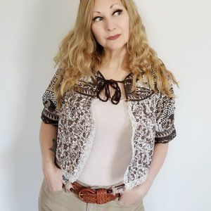 Refashioned Ditsy Floral Boho Shrug (S/M/L)